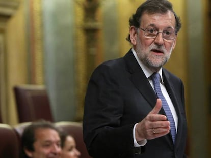 Mariano Rajoy, en el pleno del Congreso.