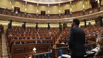 Pablo Casado durante una intervención en el Congreso de los Diputados.
