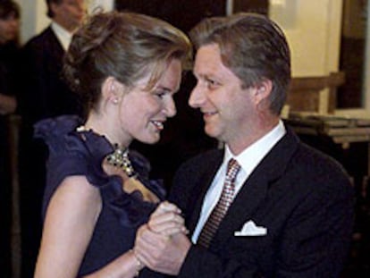 Matilde y Felipe de Bélgica, en su fiesta de compromiso