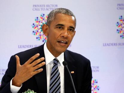 El presidente Obama durante una comparecencia en Nueva York. 