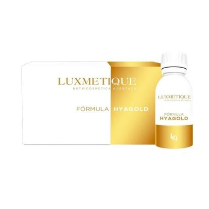 El nutricosmético está de moda. La firma  Luxmetique lanza su última novedad, Fórmula Hyagold, en formato de 15 viales bebibles, con la mayor concentración de ácido hialurónico de alta pureza y a diferentes pesos moleculares para el restablecimiento de los niveles de ácido hialurónico en las diferentes capas de la piel. La fórmula desarrollada está pensada para recuperar la jugosidad y la iluminación de la piel, además de hidratarla y reducir la pérdida de agua. Precio: 44,95 euros. www.luxmetique.com.