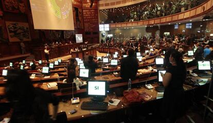 Un debate en la Asamblea Nacional de Ecuador, en una imagen de archivo. 