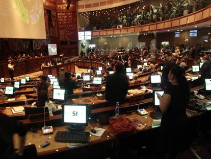 Un debate en la Asamblea Nacional de Ecuador, en una imagen de archivo. 