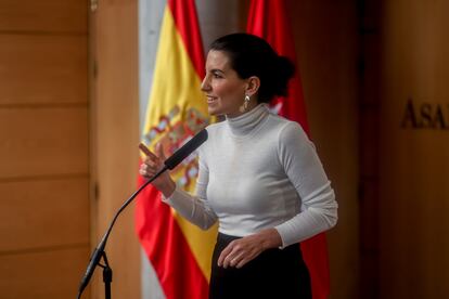 La portavoz de Vox en la Asamblea de Madrid, Rocío Monasterio.