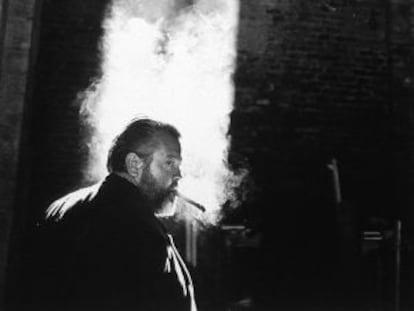 Orson Welles em uma imagem da exposição de fotografias de Magnum 'A paixão pelo cinema', em Lisboa em 2001.