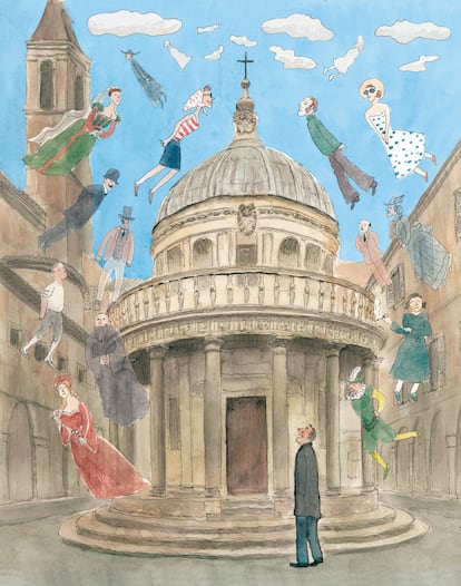 Ilustración para el texto Lo que Roma esconde por Manuel Vilas