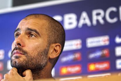 Pep Guardiola, en rueda de prensa.