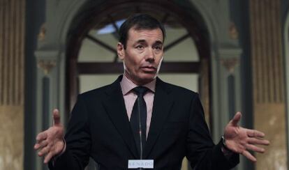 Gómez, en declaraciones en los pasillos del Senado este martes.