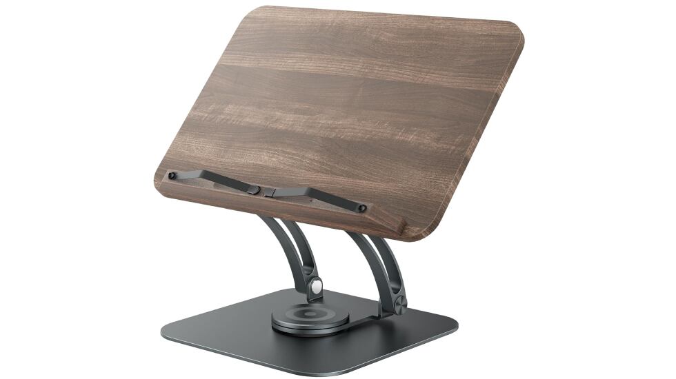 Soporte de libro para lectura con base giratoria.