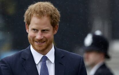 El príncipe Enrique de Inglaterra en la Ceremonia Anual de Recuerdo del Servicio de Policía Metropolitana de Londres, el 20 de octubre de 2016. 