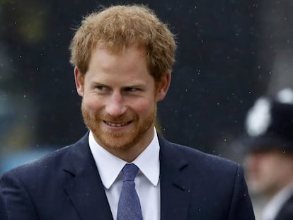 El príncipe Enrique de Inglaterra, en la Ceremonia Anual de Recuerdo del Servicio de Policía Metropolitana de Londres, el 20 de octubre de 2016.