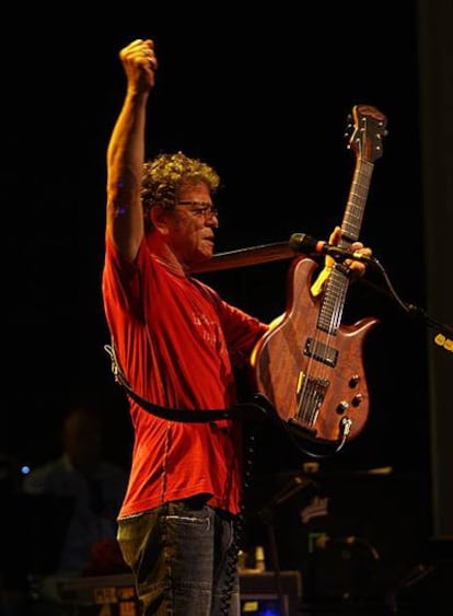 Lou Reed, durante su actuación del lunes en Málaga.