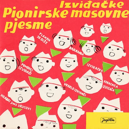 Canciones infantiles y revolucionarias cantadas por el coro infantil de Radio Televisión de Zagreb, hoy llamada Televisión de Croacia. El disco 'Canciones de masas de pioneros' se editó por Jugoton en 1966, con portada del diseñador y pintor Stevo Binicki.