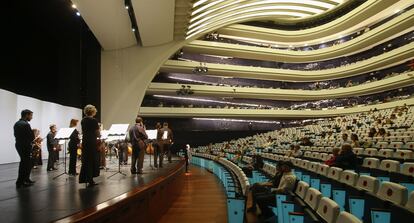 Momentos previos al concierto del viernes en el Palau de les Arts.