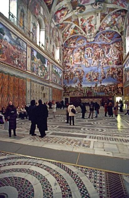 Vista de la Capilla Sixtina.