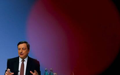 Mario Draghi durante una rueda de prensa en la sede del BCE el pasado abril.