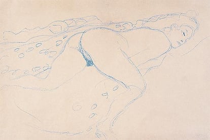 &#39;Desnudo tumbado&#39; (1910), de Gustav Klimt.