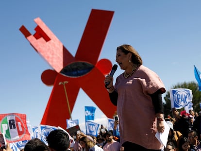 Xóchitl Gálvez en Ciudad Juárez, en noviembre de 2023.