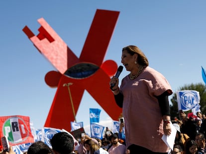 Xóchitl Gálvez, durante un acto de campaña en Ciudad Juárez, el 20 de noviembre de 2023.