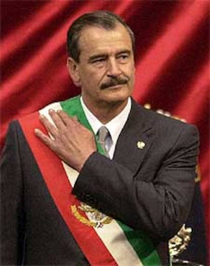 Vicente Fox, durante su toma de posesión como presidente de México.