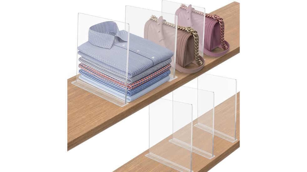Pack de seis separadores transparentes.