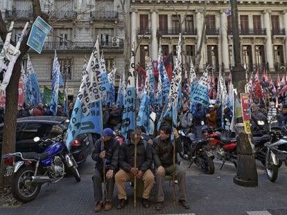 Uma manifestação em Buenos Aires na quarta-feira.