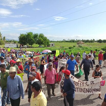 Protesta contra el parque industrial en Puente Madera, Oaxaca