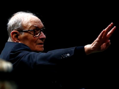 Ennio Morricone, em um concerto em julho de 2019.