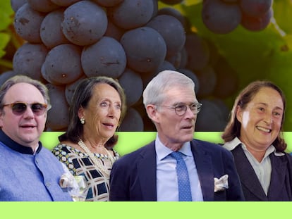 De izquierda a derecha, Hubert de Billy (Bodegas Pol Roger), Marimar Torres (Bodegas Torres), Paul Symington (Bodegas Symington), Albiera Antinori (Bodegas Antinori) y Pablo Álvarez (Bodegas Tempos Vega Sicilia).