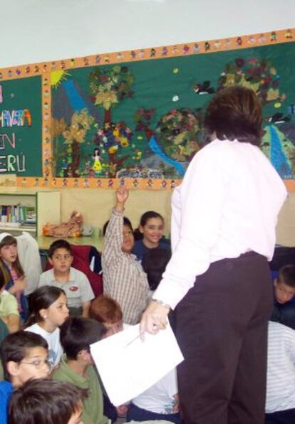 Alumnos de 4º de Primaria, durante una evaluación diagnóstica.