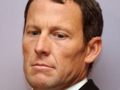 Lance Armstrong, en una rueda de prensa en 2011