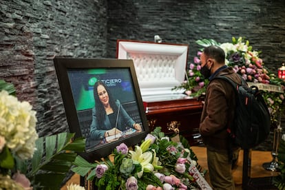 Lourdes Maldonado en Tijuana, Baja California Margarito Martínez Esquivel  en su funeral