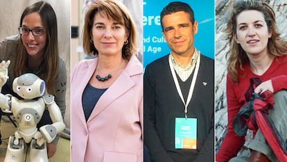 Desde la izquierda, Isabelle Hupont Torres, Mónica García Melón, Manuel Moyano Pacheco y Elena González Toril.