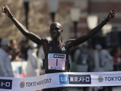 El keniano Wilson Kipsang en la Marat&oacute;n de Tokio.