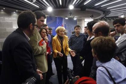 Fernández de la Vega, momentos antes de la rueda de prensa posterior al Consejo de Ministros.