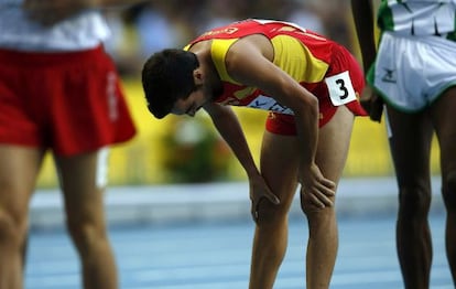 Kevin López, tras su semifinal de 800 m.