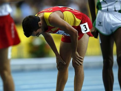 Kevin López, tras su semifinal de 800 m.