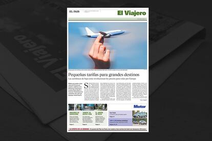 Las revolución de las aerolíneas de bajo coste ocupan la portada de 'El Viajero' del 18 de septiembre de 2004.