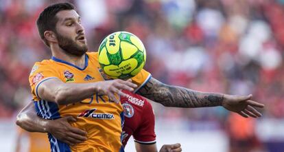 Gignac durante el juego contra Tijuana