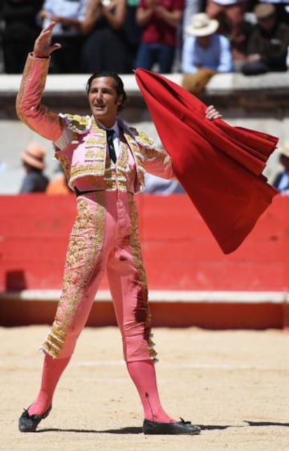 David Mora, en la corrida del pasado 15 de mayo, en Nimes (Francia).