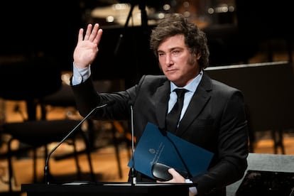 Javier Milei en Buenos Aires, Argentina, el 8 de mayo de 2024. 