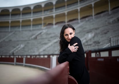 La dramaturga Angélica Liddell en la plaza de toros de Las Ventas.