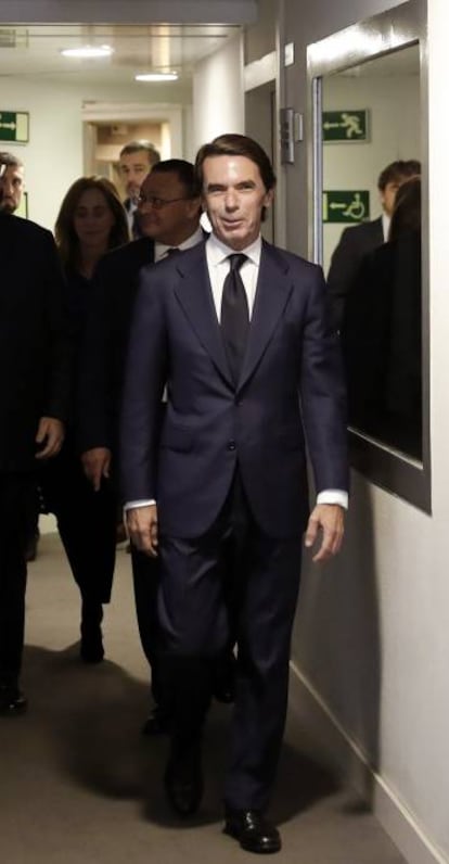 Aznar, hoy, en los estudios de la SER de Madrid.