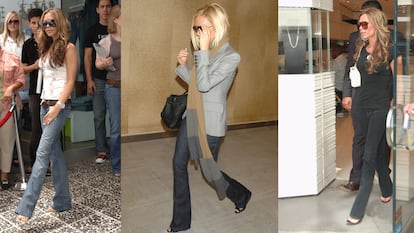 Victoria Beckham patentó su propia versión del bootcut: más rectos, con un acabado encerado y unos centímetros de más. 