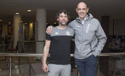 Juanín García y Jota Hombrados, en Alicante un día antes del inicio de la Copa del Rey de balonmano,