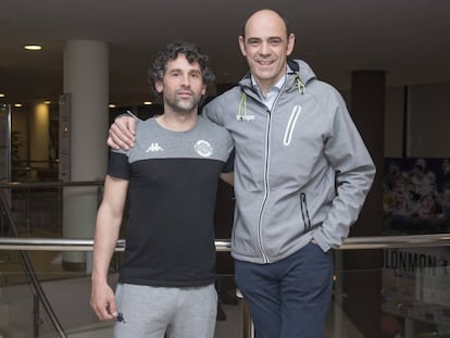 Juanín García y Jota Hombrados, en Alicante un día antes del inicio de la Copa del Rey de balonmano,