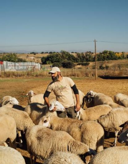 Eduardo Terrer, responsable del santuario de animales de granja madrileño Wings of Heart.