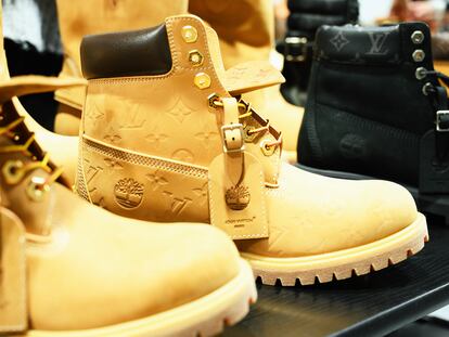 Botas de la marca Timberland en colaboración con Luis Vuitton.