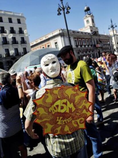 Cuarto aniversario del 15-M en Madrid.