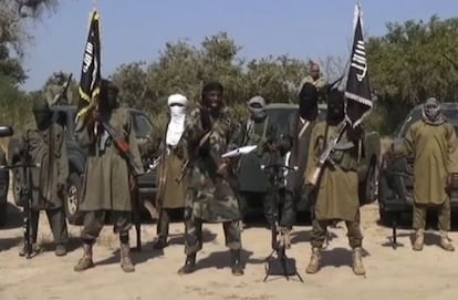 Una imagen del v&iacute;deo en el que Boko Haram niega el acuerdo.